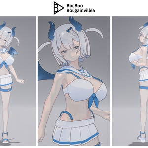 👿🍔デビルウエイトレス ベルセリナ 複数アバター対応衣装同梱 オリジナル3Dモデル VRChat向けアバター #e62f8b 缩略图 12