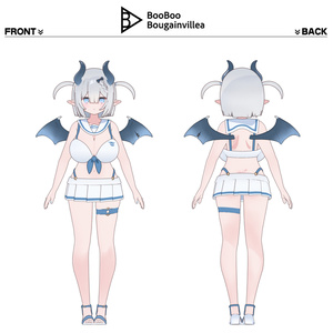 👿🍔デビルウエイトレス ベルセリナ 複数アバター対応衣装同梱 オリジナル3Dモデル VRChat向けアバター #e62f8b 缩略图 4