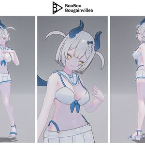 👿🍔デビルウエイトレス ベルセリナ 複数アバター対応衣装同梱 オリジナル3Dモデル VRChat向けアバター #e62f8b 缩略图 16