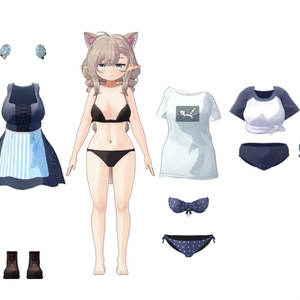 ジト目エルフのモニカ VRChat向けオリジナル3Dアバター #e62f8b 缩略图 18