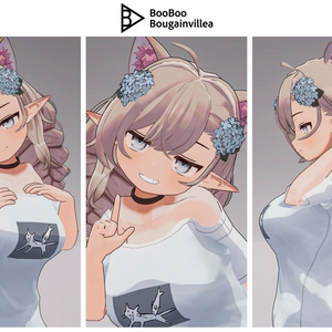 ジト目エルフのモニカ VRChat向けオリジナル3Dアバター #e62f8b 缩略图 14