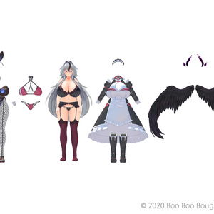 銀髪堕天使メイド ノクシエル VRChat向けオリジナル3Dアバター #e62f8b 缩略图 16