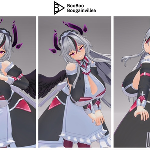 銀髪堕天使メイド ノクシエル VRChat向けオリジナル3Dアバター #e62f8b 缩略图 12