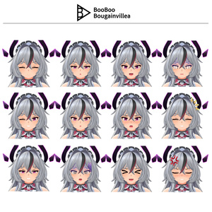銀髪堕天使メイド ノクシエル VRChat向けオリジナル3Dアバター #e62f8b 缩略图 6