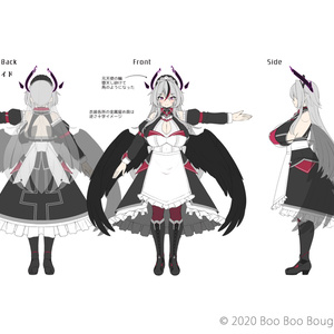 銀髪堕天使メイド ノクシエル VRChat向けオリジナル3Dアバター #e62f8b 缩略图 15
