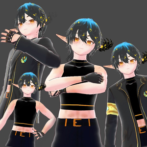 vroid _ male elf 3d modele VRM