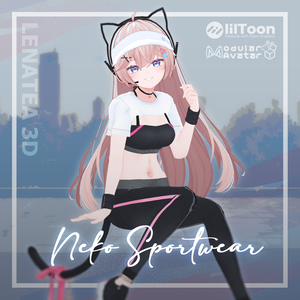 ネコ・スポーツウェア (8Avatars)【３Dモデル】
