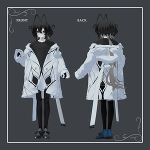 +Head / Lapwing対応衣装モデル Drop Shoulder Trench 缩略图 3
