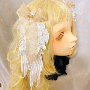 天使の羽のヘアクリップ ベージュ🎀