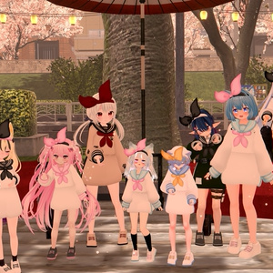 バックプリーツセーラーパーカー【14アバター対応】 缩略图 80