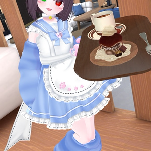 《23アバター対応衣装》にくきゅうセーラーウエイトレスさん 缩略图 39