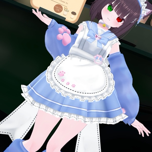 《23アバター対応衣装》にくきゅうセーラーウエイトレスさん 缩略图 38