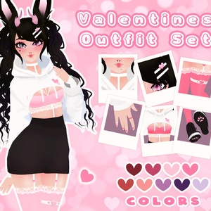 Valentines Outfit Set VRoid Texture