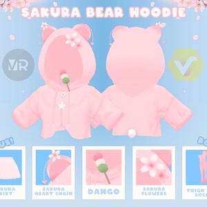 Sakura Spring Bear Hoodie
