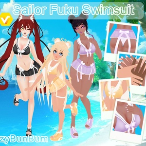 Sailor Fuku Swimsuit VRoid 水着 Traje de baño