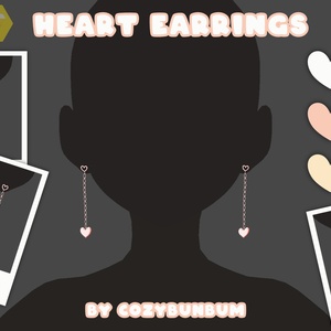 Heart Earrings VRoid イヤリング Set de aretes