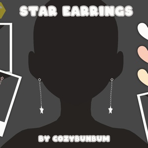 Star Earrings VRoid イヤリング Set de aretes