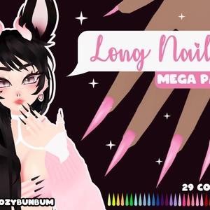 VRoid Long Nails| unas largas