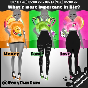 [FREE] Splatfest Outfit Set Splatoon Money Fame Love
