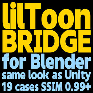 lilToon Bridge for Blender - Render lilToon materials in Blender exactly as in Unity (.mat import, 19 verified cases, unofficial)