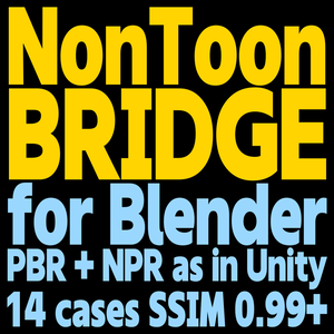 NonToon Bridge for Blender - Render lilxyzw's NonToon (PBR + NPR) in Blender as in Unity (.mat import, 14 verified cases, unofficial)