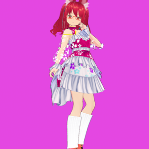 【VRoid Studio用コスチュームセット】桜ワンピースセット　Sakura Dress set