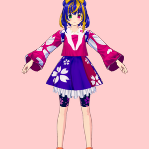 【VRoidStudio用衣装】桜セーラー服セット