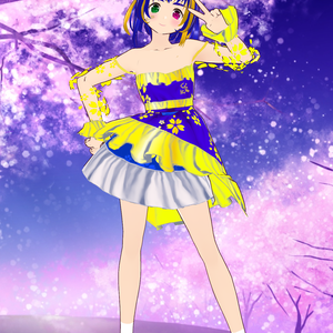 【VRMモデル】くるる桜ドレスNEOKET4限定バージョン/【VRM model】Kululu Sakura Dress limited for NEOKET4