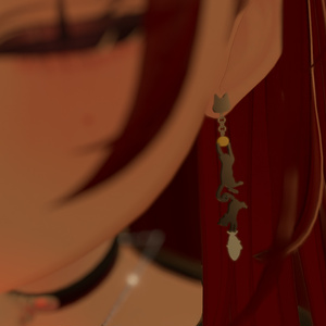 【VRChat】ぶらさがるねこピアス 缩略图 3