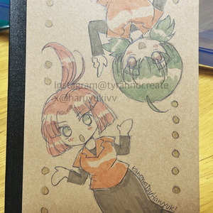 手描きアナログ色紙一点物 コピック色紙 tikutikuちゃん 原画販売 手描きアナログ色紙一点物 コピック色紙 tikutikuちゃん 原画販売