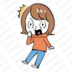 女性　驚く