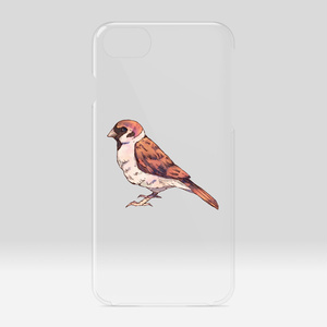 クリアiPhoneケース すずめ