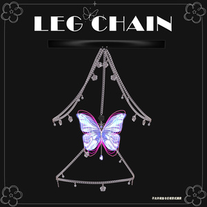 【8アバター対応】♡Butterfly leg chain♡ 缩略图 2