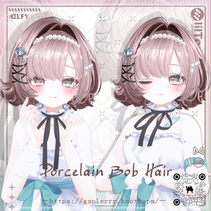 [VRChat]Porcelain Bob Hair｜ポーセリン・ボブヘア 缩略图 22