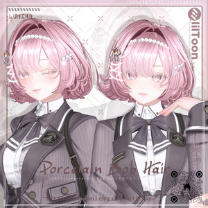 [VRChat]Porcelain Bob Hair｜ポーセリン・ボブヘア 缩略图 16
