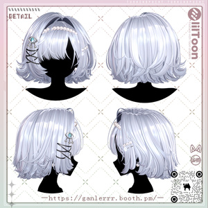 [VRChat]Porcelain Bob Hair｜ポーセリン・ボブヘア 缩略图 2