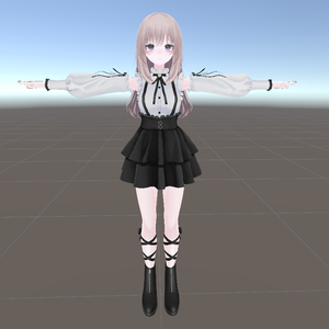 black ribbon outfit - VRChat