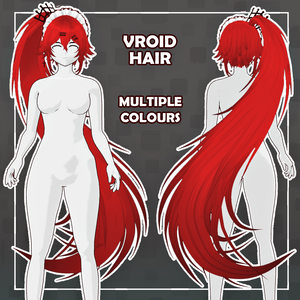 (vroid) Ponytail Hair Preset #2 (multiple colour) /FREE EARRING