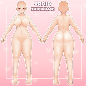 (vroid) Female Thick/chubby vroid base + texture (body and face)
