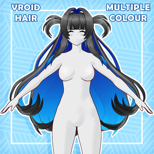 (Vroid) Female Long Hair Preset #9 (multiple colour) 【VRoid正式版】