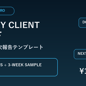Weekly Client Brief｜顧客向け週次報告テンプレート5点＋3週間記入例