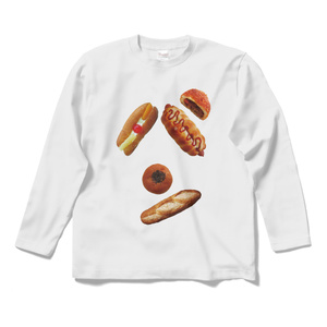 パンのパン文字ロングスリーブTシャツ