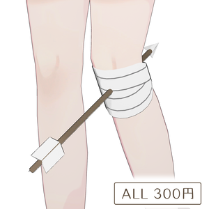 膝に矢を受けてしまってなセット