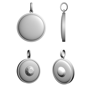 【3Dモデルデータ】ラウンドペンダントトップ【3D Model Round Pendant Top】