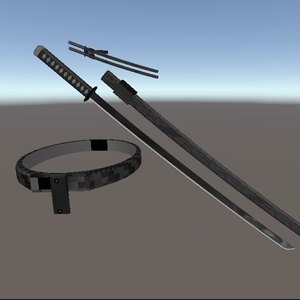 3D Model - Katana with Belt