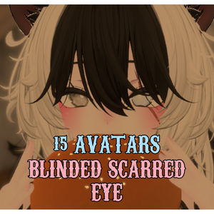 『15アバター対応 | Compatible with 15 avatars』Blinded Scarred Eye Texture アイテクスチャ