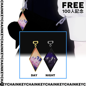 【無料Free】100 Followers Anniversary! 100人記念 ! Matching Keychain キーチェーン