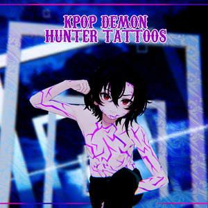 『18アバター対応 | Compatible with 18 avatars』Kpop Demon Hunters Demon Tattoo 悪魔のテクスチャ