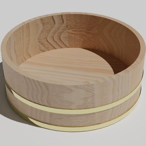 木の桶の3Dモデル