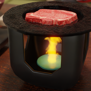 卓上コンロの3Dモデル